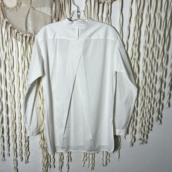 Lafayette 148 White Long Sleeve Button Down Button Accent Along Sleeve Size XS - Picture 6 of 13